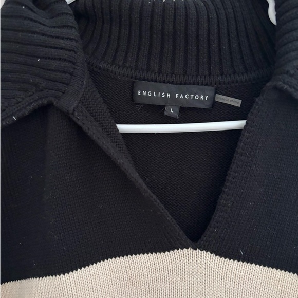 English Factory Black and Cream Striped Dress | EUC workwear, office, or casual - Picture 4 of 6